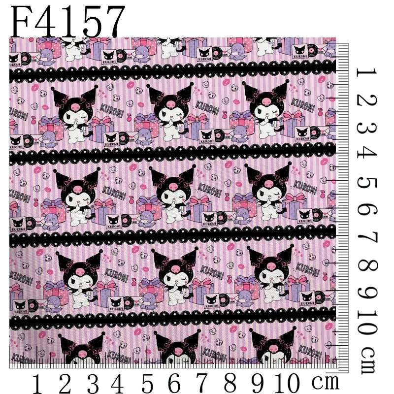 Cartoon Kuromi printed polyester cotton Fabric Clothes Patchwork Quilting DIY pet cloth bag fabric F4158