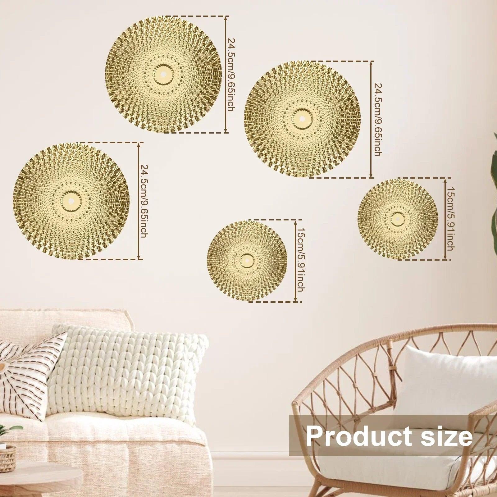 Gold wall decor metal art minimalist decoration hangable home exquisite hanging