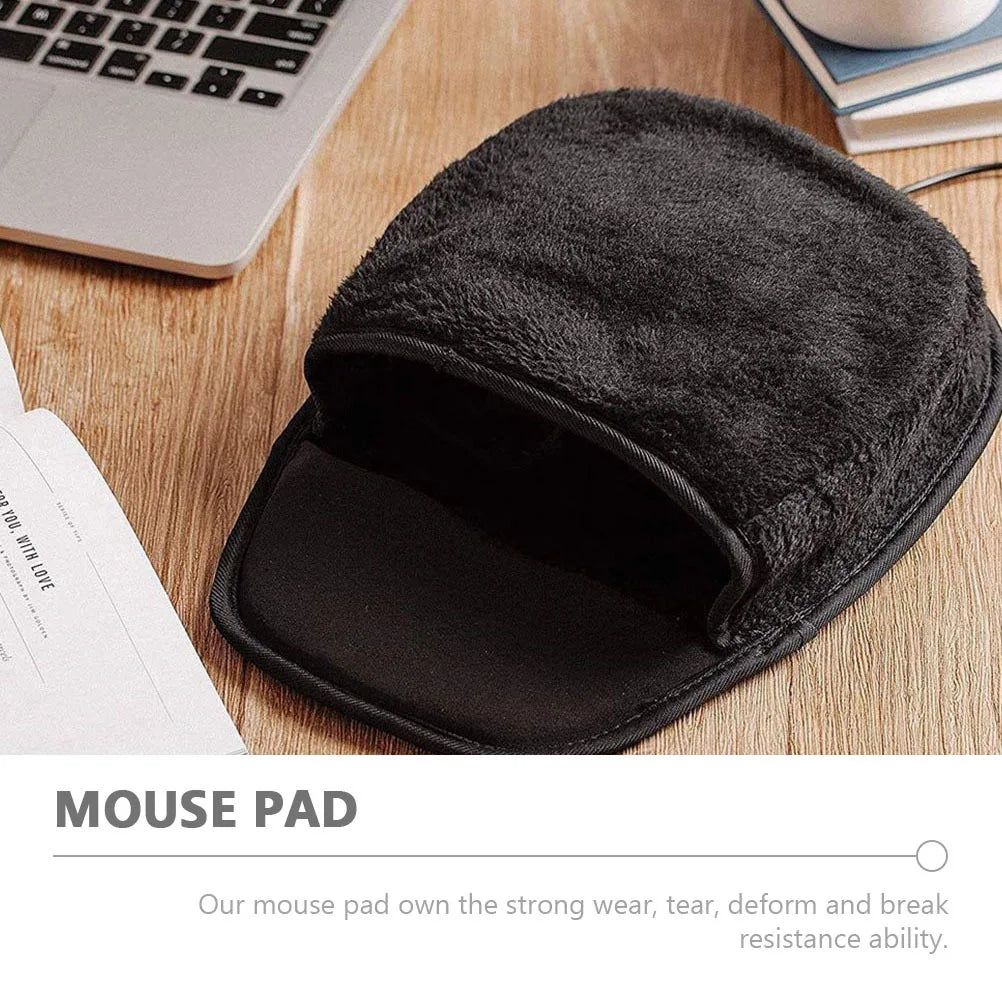 USB Heated Mouse Pad Winter Hand Warmer Office Desk Mouse Mat Wear Resistant Smooth Surface Keyboard Cushion Winter Hand Warmer