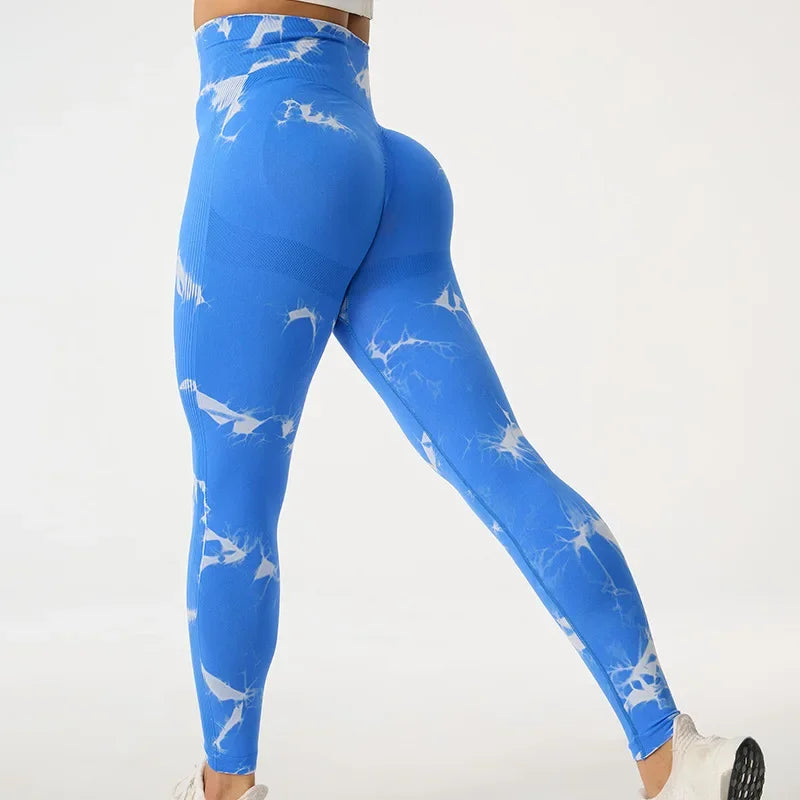 Tie Dye Seamless Leggings for Women Autumn