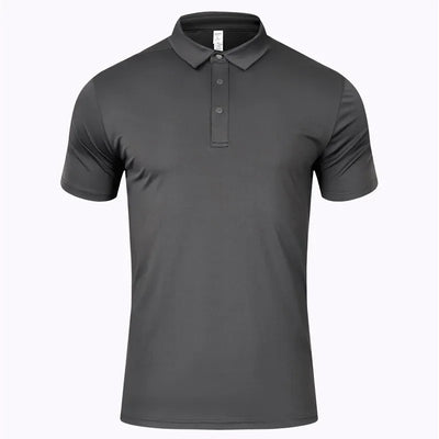 Summer Sports Polo T-shirts Men Solid Color Straining T-shirts Breathable Comfortable Short Sleeve