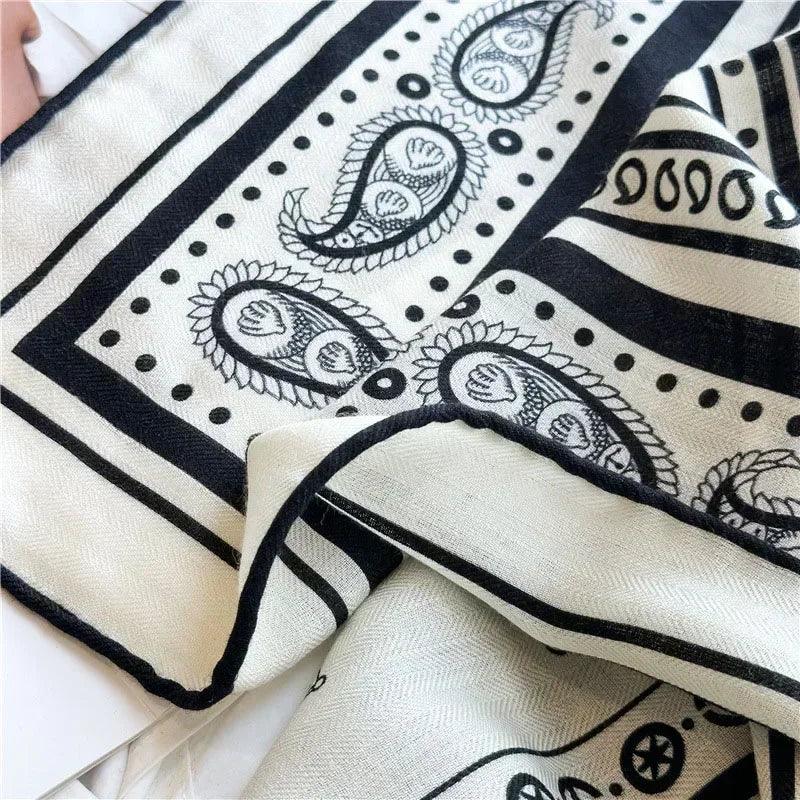 Large square wool blanket scarf wraps women shawl 132x132cm