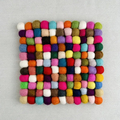 Wool Felt Singing Bowl Mat Handmade Colorful Sound Bowl Accessories Circular Musical Instrument Mats Square Seat Cushions