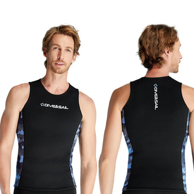 Men Wetsuit Vest Surfing  Water Sports Swimsui Vest Diving Sleeveless Vest for Canoeing Swimming Men Swimsui Vest