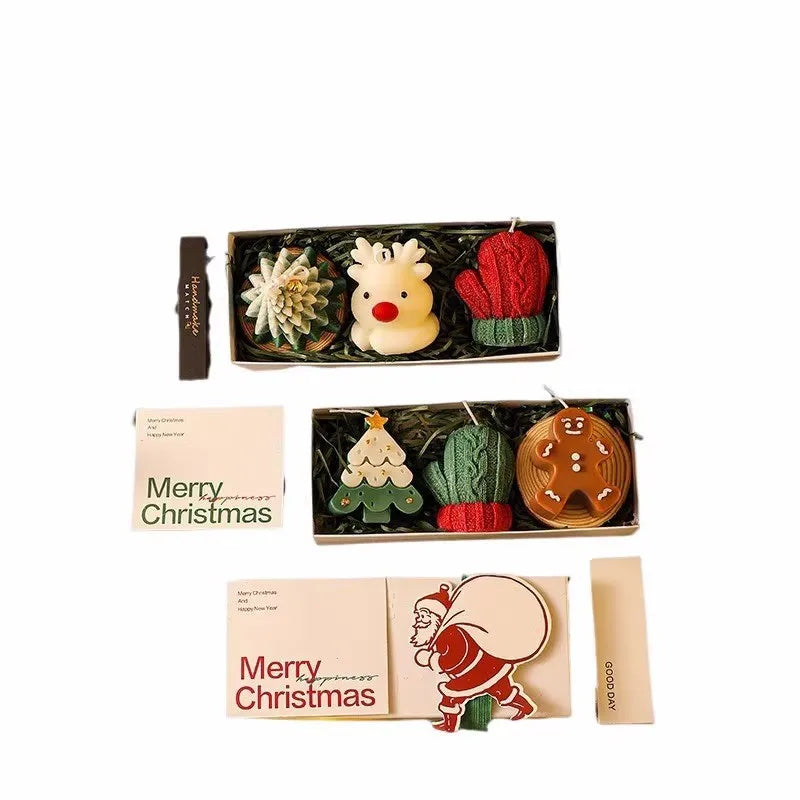 Christmas Gift for Friends Practical Deer Aromatherapy Candle Set Gift Box with Handheld Gifts Christmas Gift Ornament