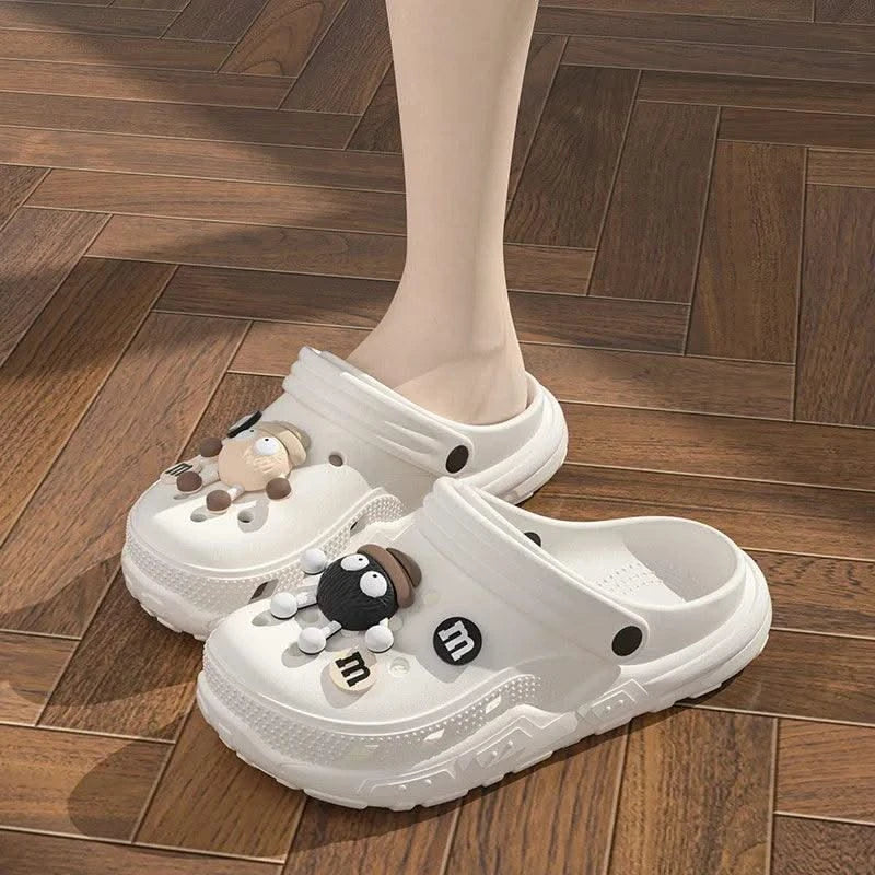 Children's Clogs For 6-18 Year Kids Sandals Cool Mules Outer Wear Summer Casual Hole Shoes For Boys And Girls Slippers