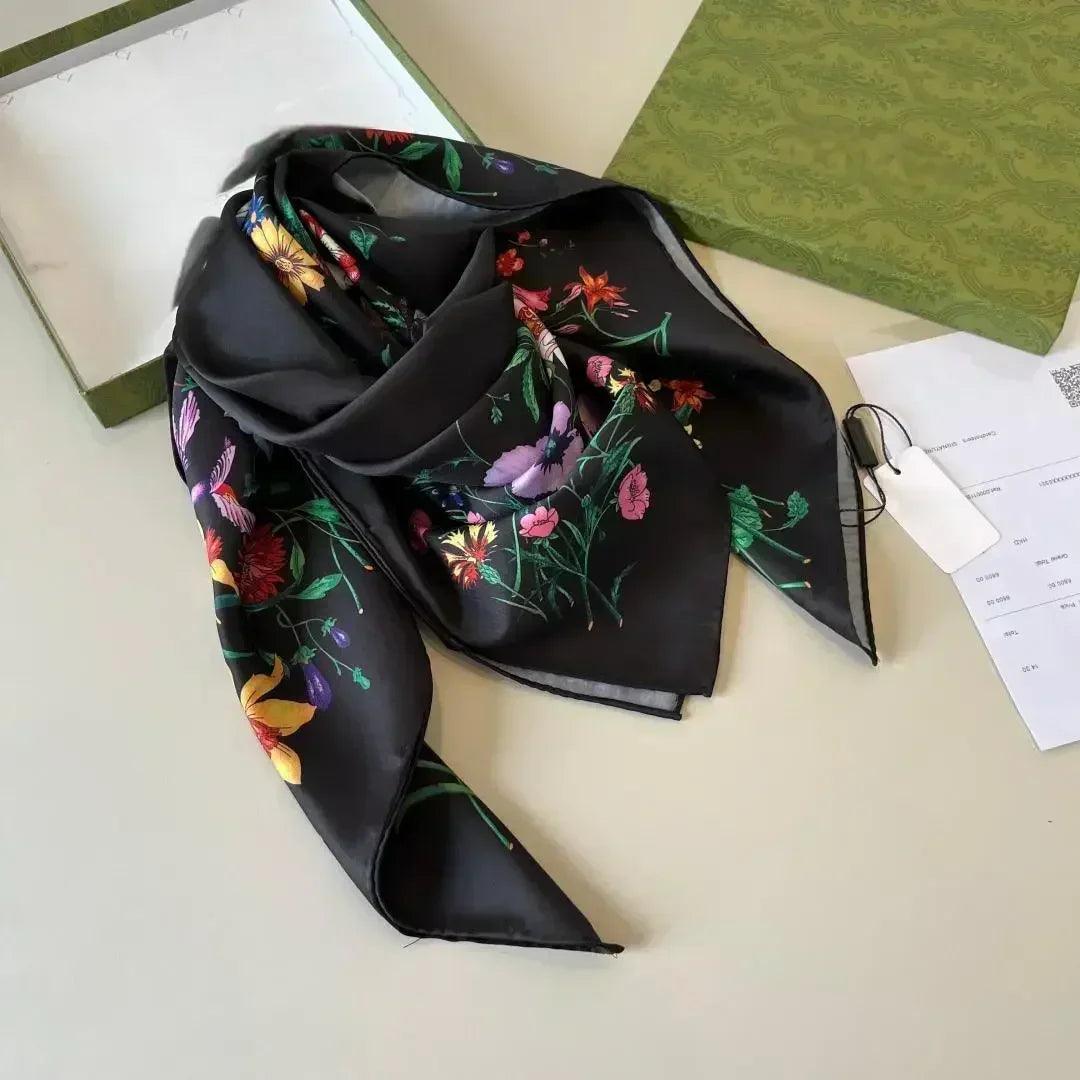 Silk scarf: modern flair - effortlessly chic styling.