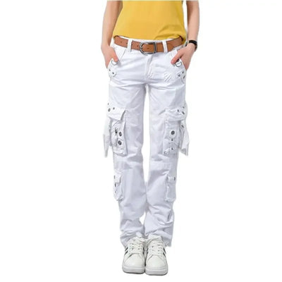 Women Cargo Pants Camouflage Overalls