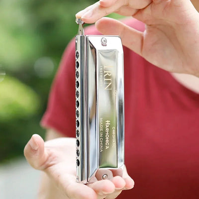 IRIN 12 Hole 48 Tone Harmonica Half Scale Harmonica Tones Semitones Switch Professional Woodwind Music Instrument Accessories