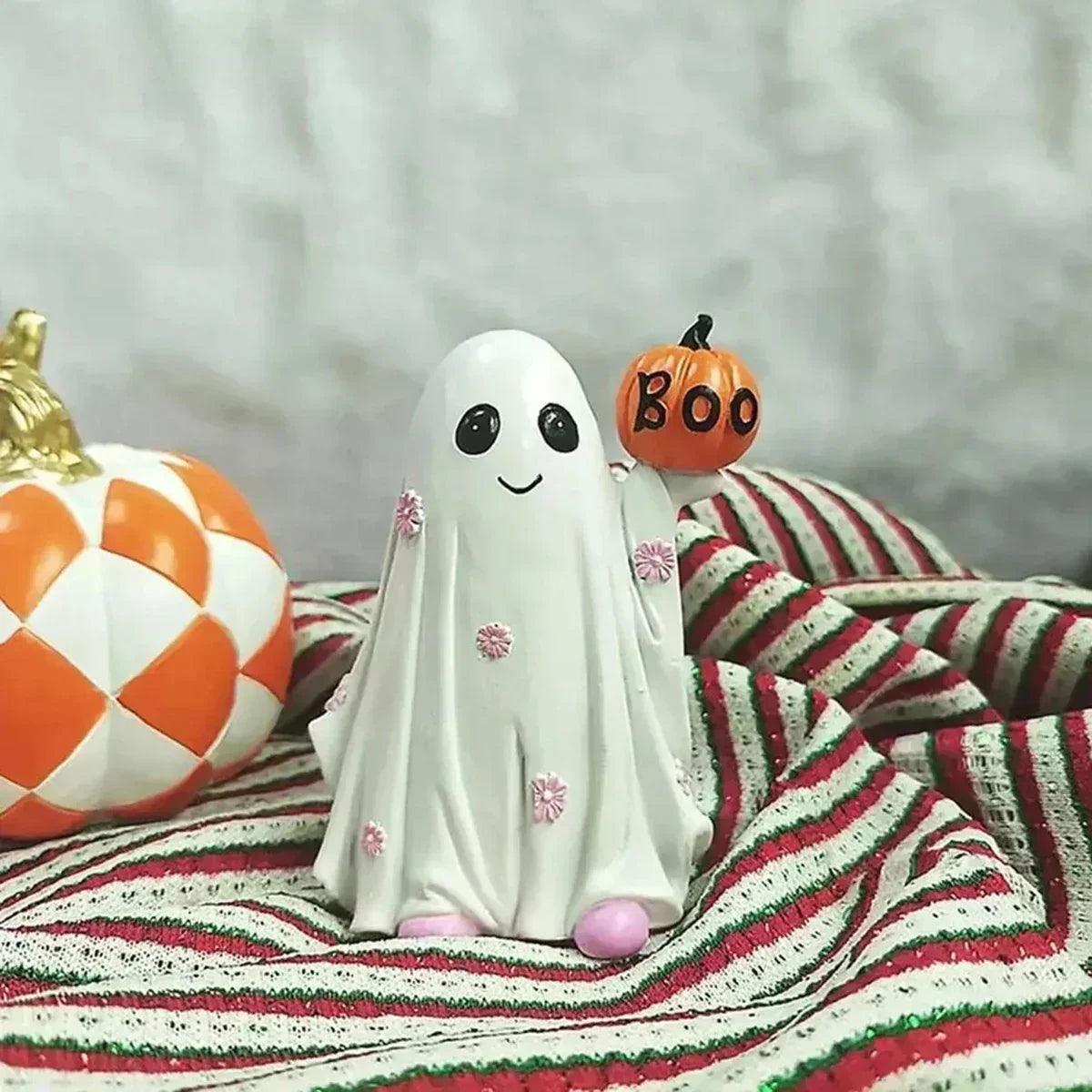 Home resin halloween decorations cute ghost desktop ornaments