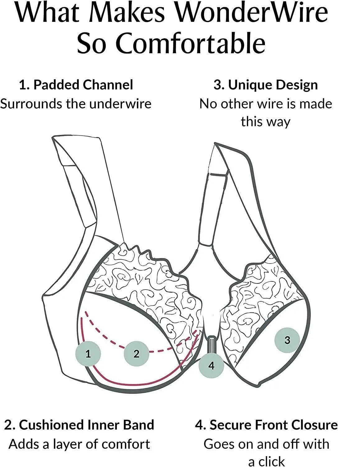 Front Closure Minimizer Bra for Women