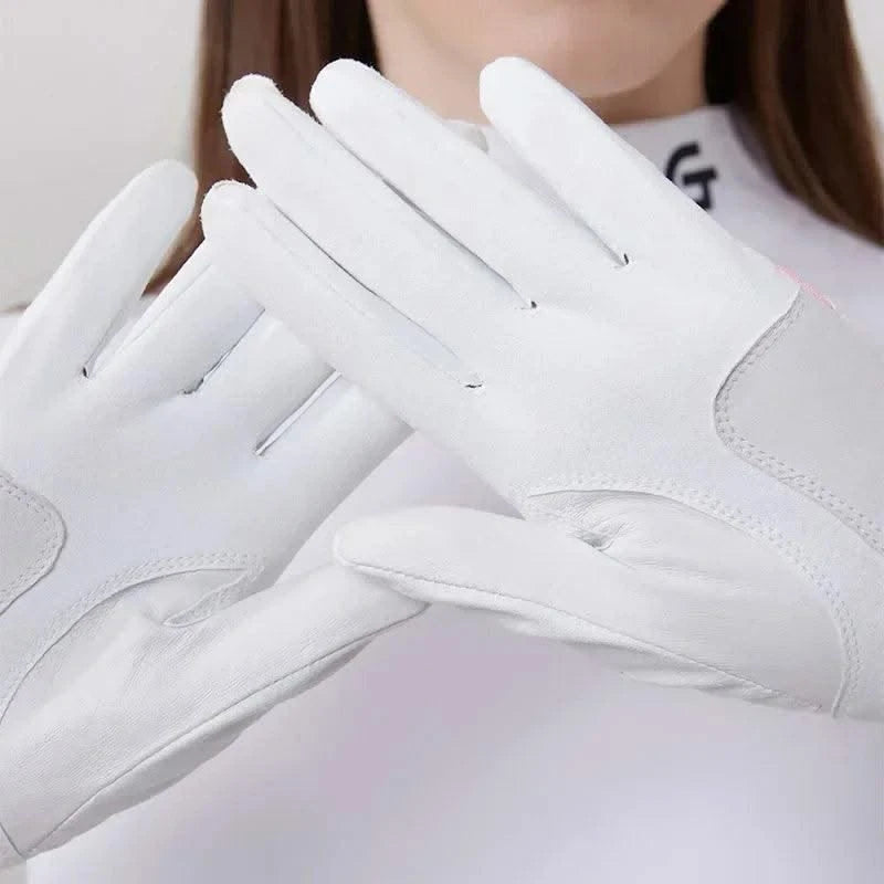 Golfist 1 Pair Golf Gloves For Women Left Hand Right Hand Gloves Ladies Breathable Soft Leather Mittens Anti Slip Sports Aids