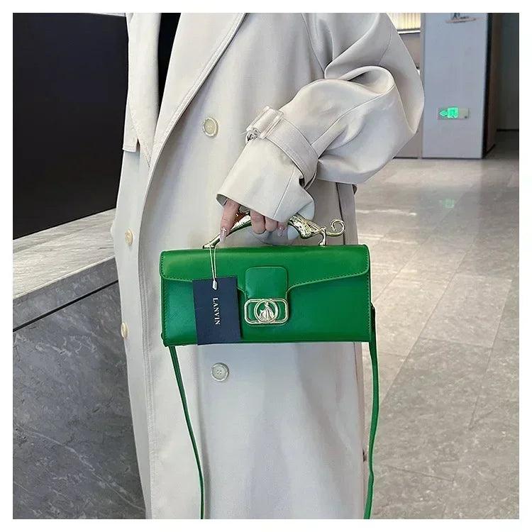 Women’s handbag new bags for women metal handle leather famous brand designer crossbody fashion trend shoulder bag