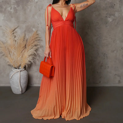 Womens Halter dresses Sexy drawstring cocktail Party dresses gradient summer Elegant evening dresses fashion long prom dress hy3