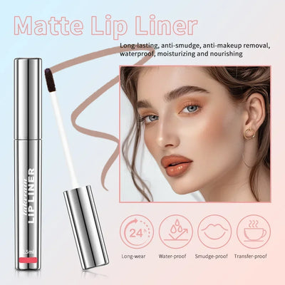 Lip Liner Peel Off Tattoo Lipgloss 4Colors Waterproof Long Lasting Matte Lip Tint Brown Contour Tear-off Lips Stain Cosmetic