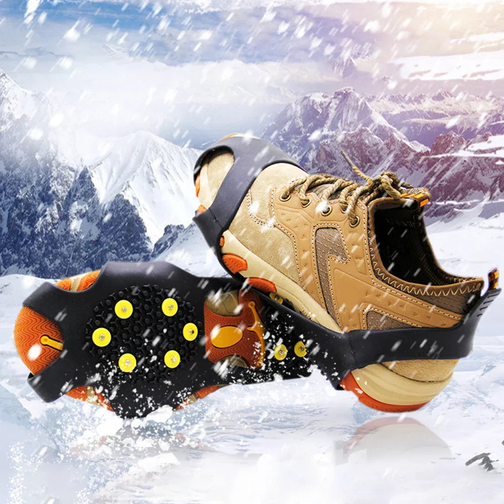 10/5 Teeth Outdoor Snow Mountaineering Cleats Anti-Slip Bundled Crampons Unisex Snow Claw Shoe Covers Walking Hiking Accessories