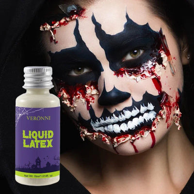 Liquid Latex 30ml + 50ml Kit for SFX Makeup Halloween Scars Wounds Prosthetics Bald Cap Tattoo Cover Professional