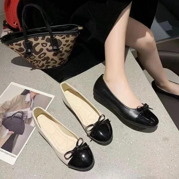 Women’s elegant bow-knot slip-on loafers flat shoes fashion ballerina woman/ladies zapatos de mujer
