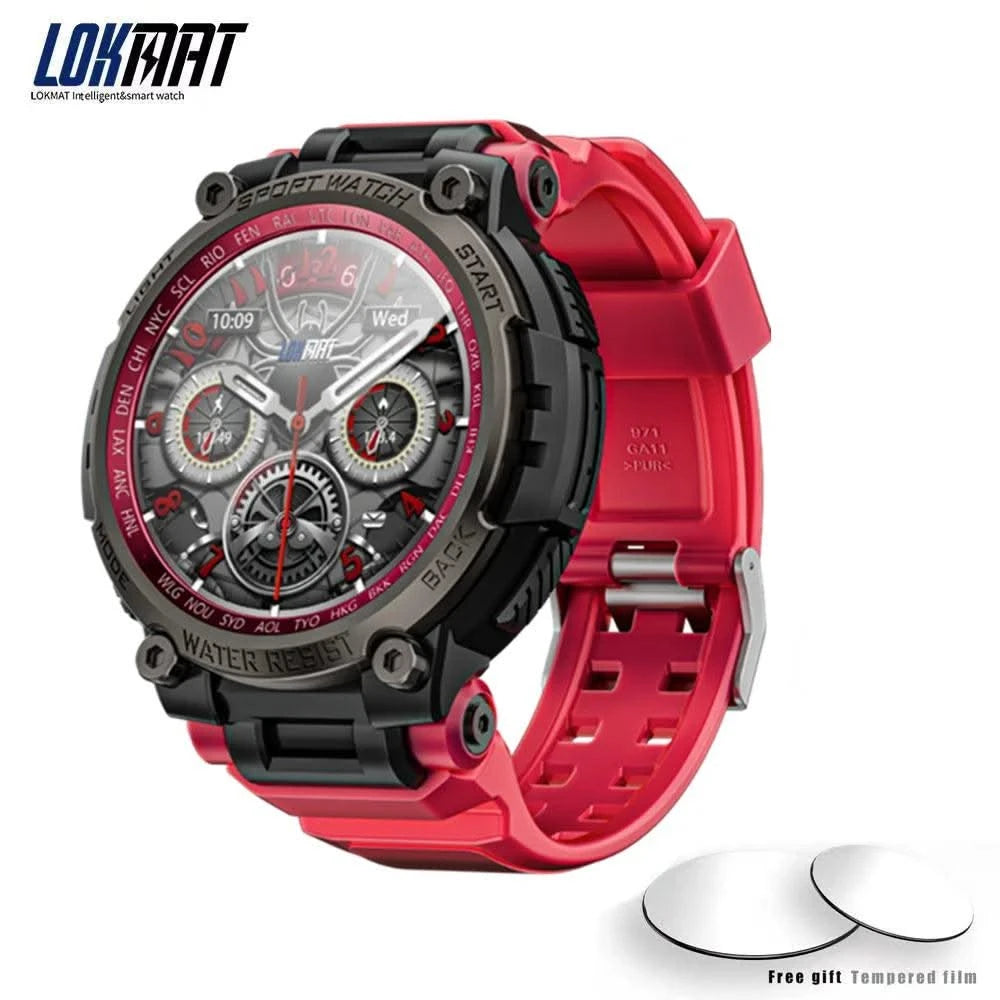LOKMAT New ATTACK MAX Sport Rugged Smart Watch BT Calls Waterproof Military Smartwatches Heart Rate Monitor Fitness Tracker
