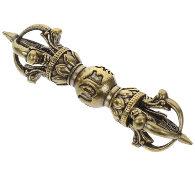 Vajra Pestle Home Decor Buddhism Deck Statue Small Mini Brass Adornments Craft Office