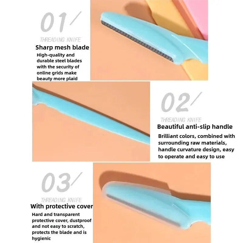 Eyebrow Razor and Facial Razor for Women Multipurpose Exfoliating Dermaplaning Tools with Precision Cover Safety Beauty New