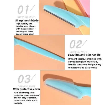 Eyebrow Razor and Facial Razor for Women Multipurpose Exfoliating Dermaplaning Tools with Precision Cover Safety Beauty New