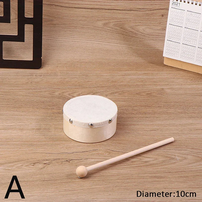 Frame Drums 4/6/7/8/9/10 Inch Hand Drum Wood Drum With Drum Stick Set Musical Game Kids Educational Toy Percussion Instrument-B2