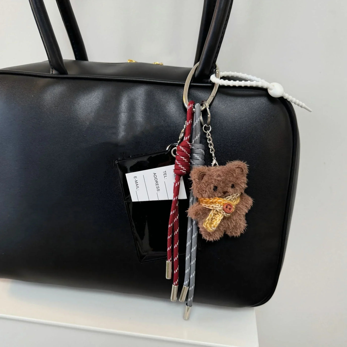 Ins Cute Plush Doll Keychain Bear Rabbit Mobile Phone Pendant Bag Car Autumn/Winter Accessories For Girl Women Gifts Y2k
