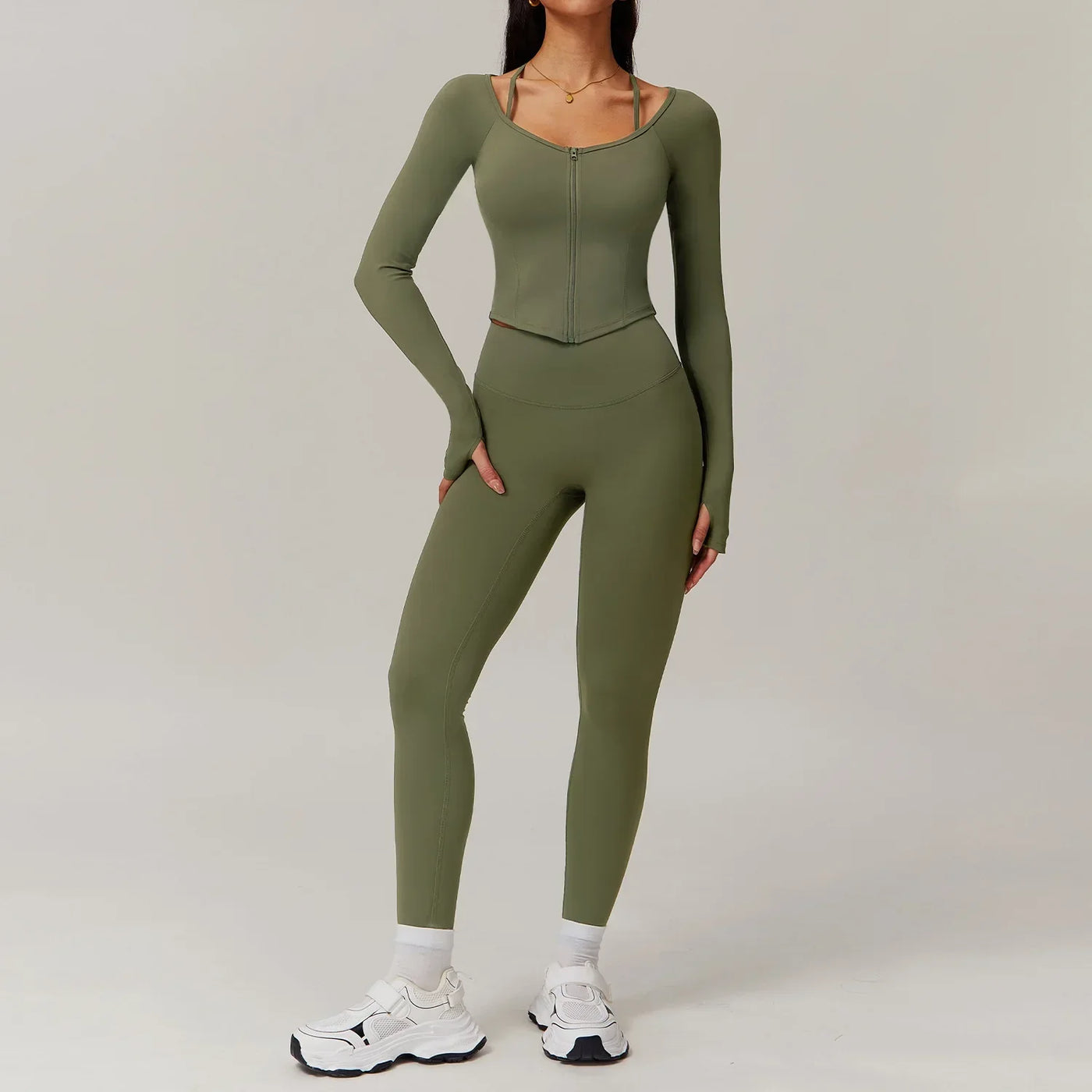 Ultra Premium 2PCS Women Tracksuits Yoga Set Long Sleeve