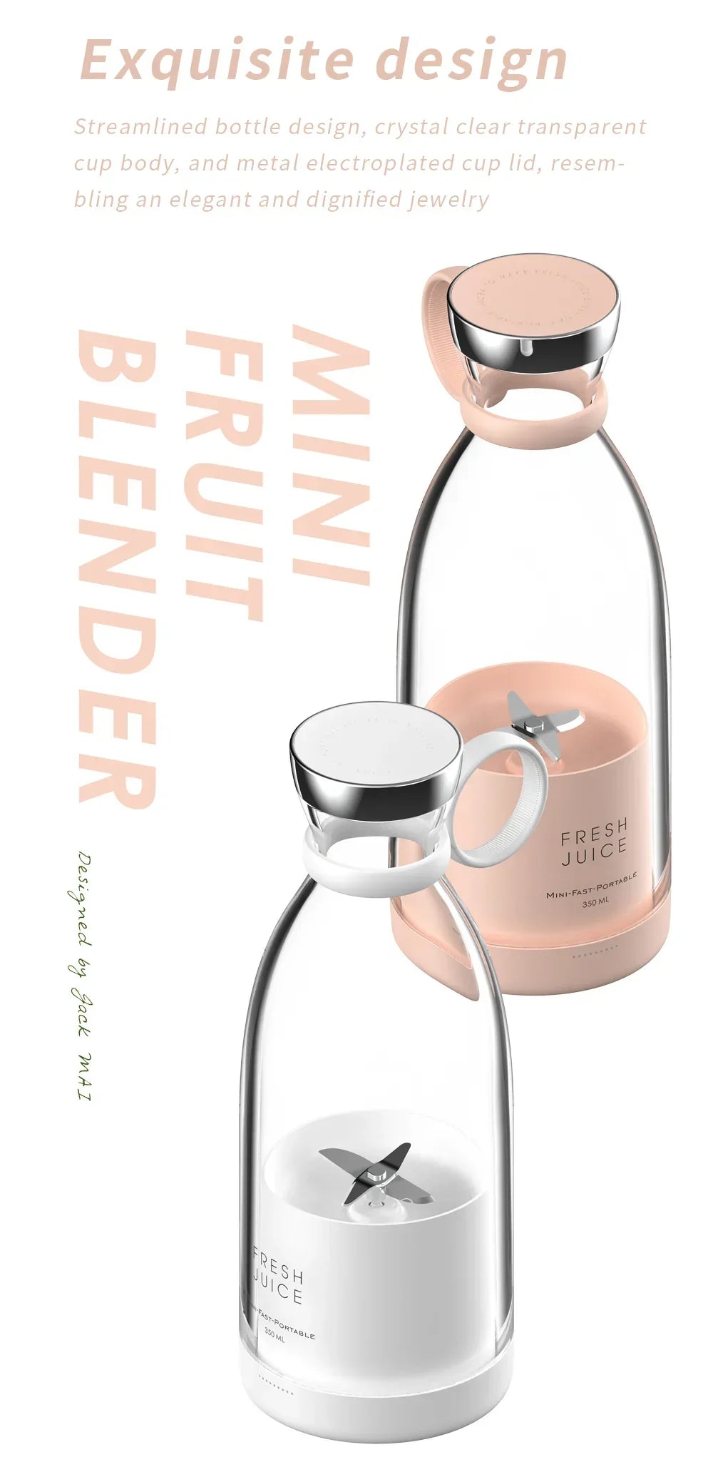 Portable Electric Juicer Blender Usb Mini Fruit Mixers Juicers Fruit Extractors Food Milkshake Multifunction Juice Maker Machine