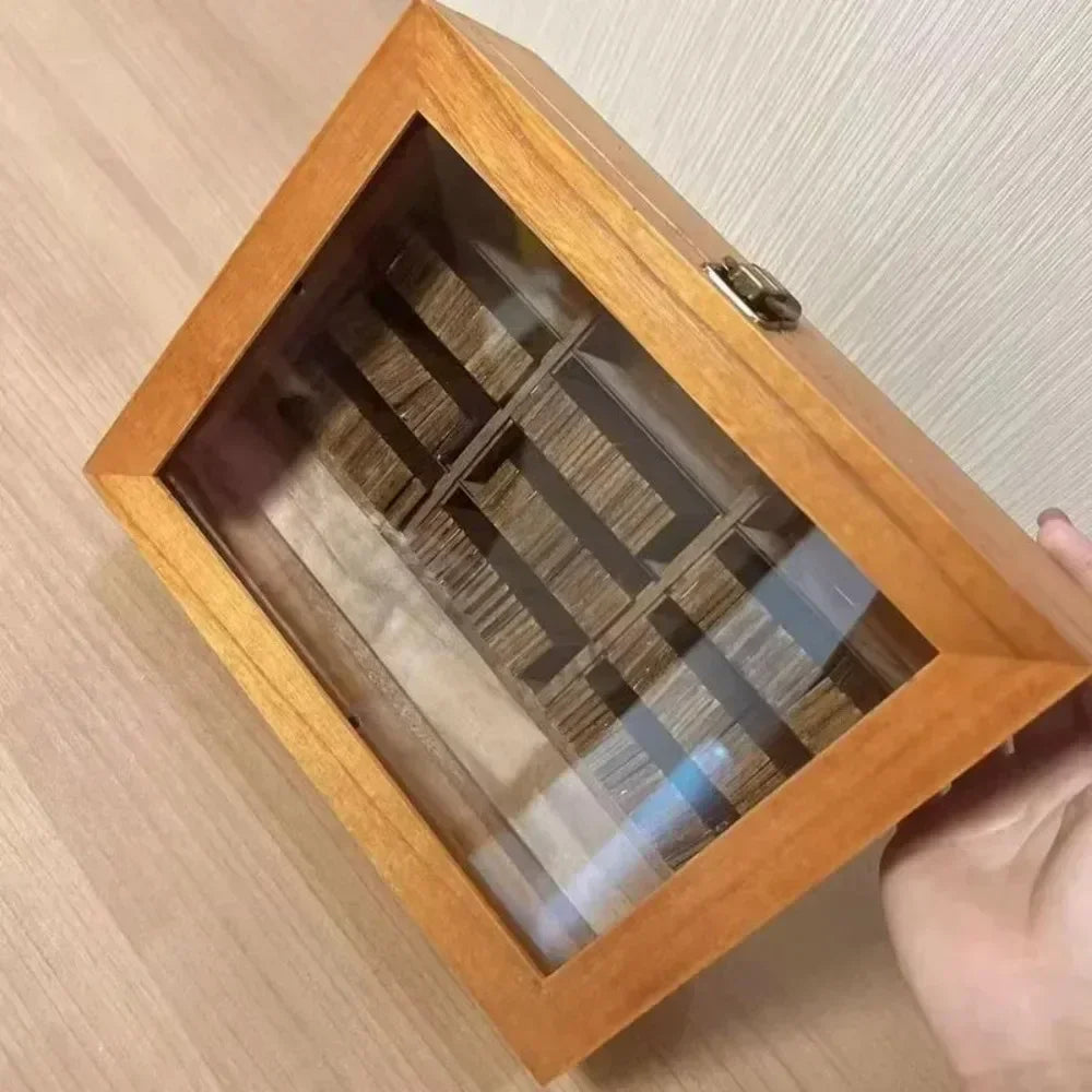 Bookshelf decor anxiety home desktop decoration handmade sensory toys wooden fidget figurine statue