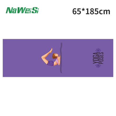 Yoga Mat Towel double-side Velvet Yoga Fitness Isolation Mat non-slip Folding Portable Sports Mat Towel Beach Quick Dry Towel