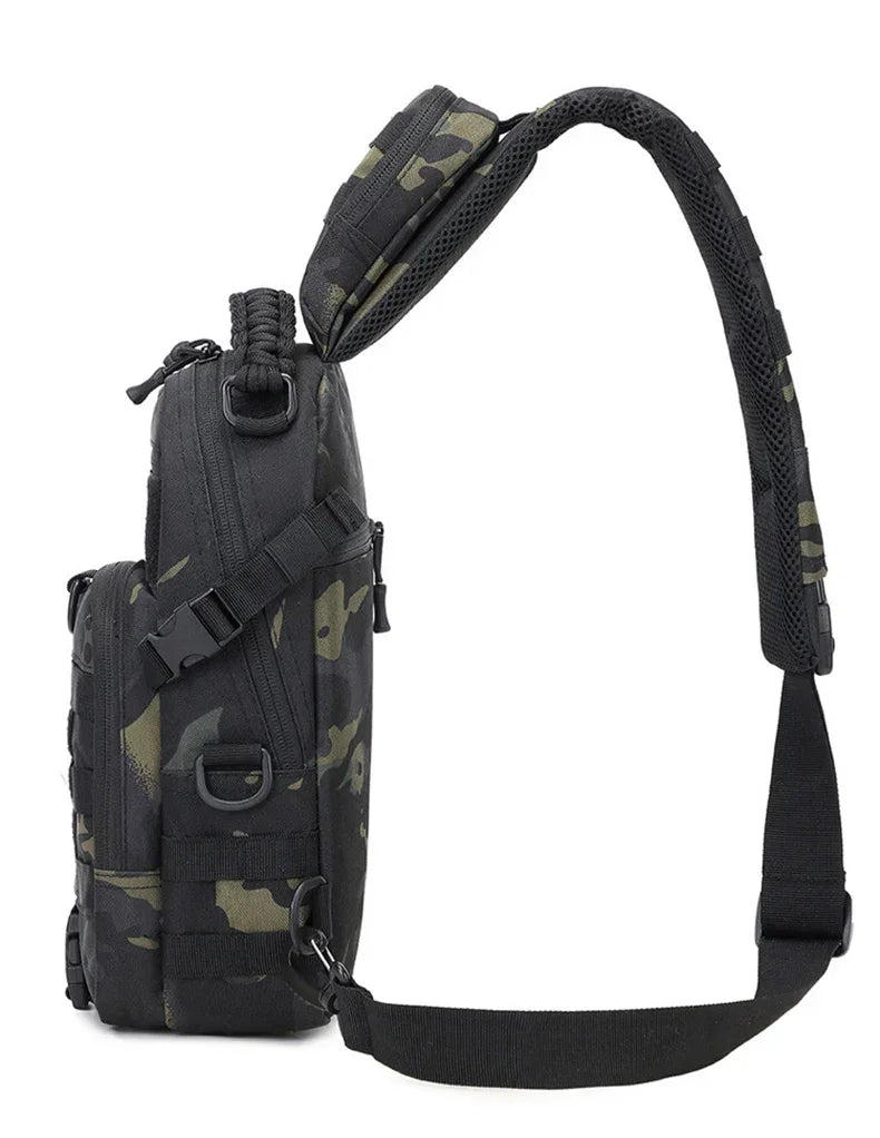 Men's Camping Chest Bag Tactical Sports Shoulder Outdoor Fanny Pack Hiking Climbing Cycling Fishing MOLLE System Sling Bags