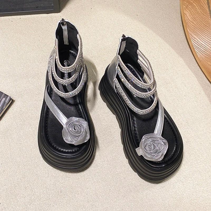 2025 designers women summer sandals open toe 8cm platform wedge sneakers casual shoes beach sandálias das mulheres