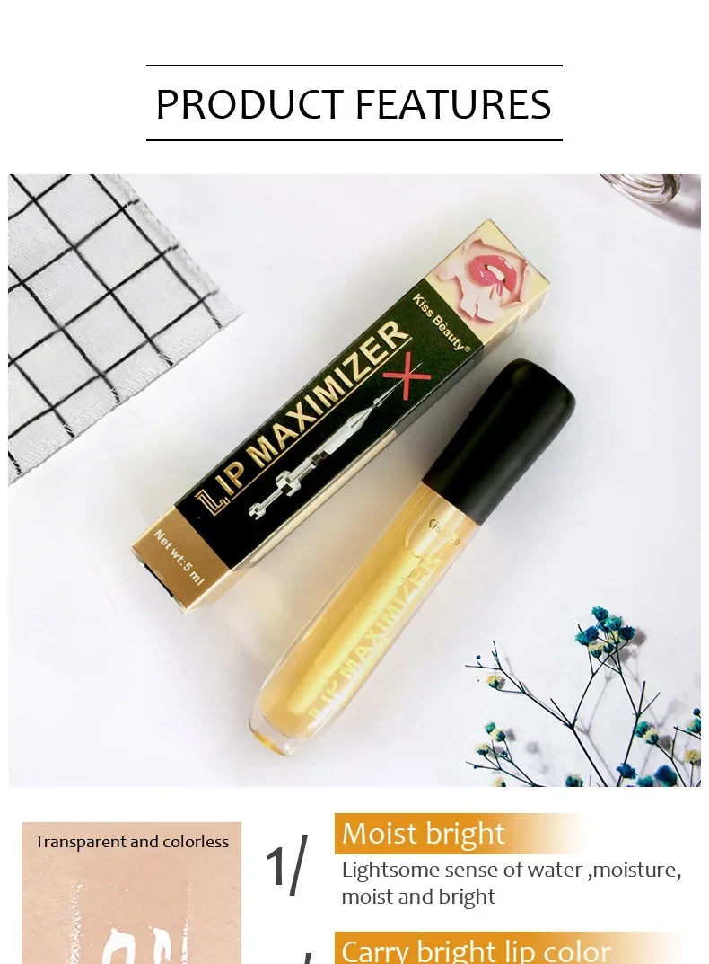 Long Lasting Lip Plumper Oil Serum Instant Volumising Essence Oil Moisturize Repair Lip Fine Lines Increases Elasticity Sexy Lip