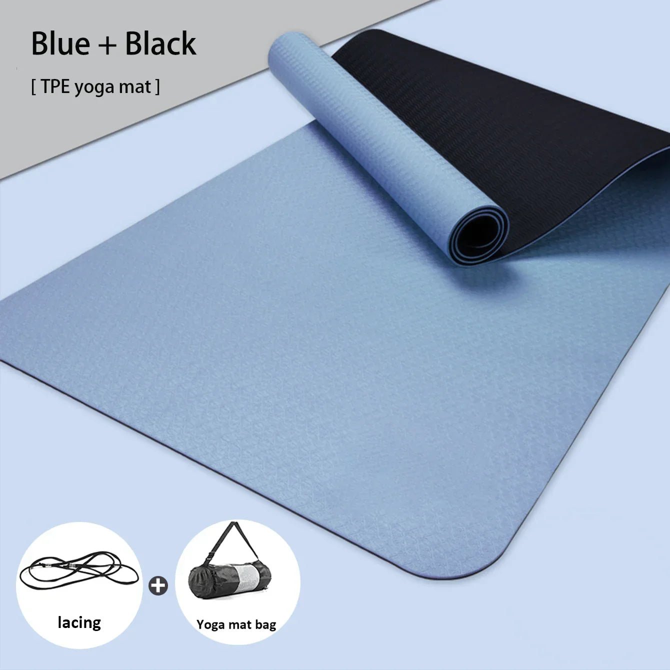 TPE yoga mat is environmentally friendly, odorless, elastic, waterproof, and anti slip. It is a professional yoga mat with genui