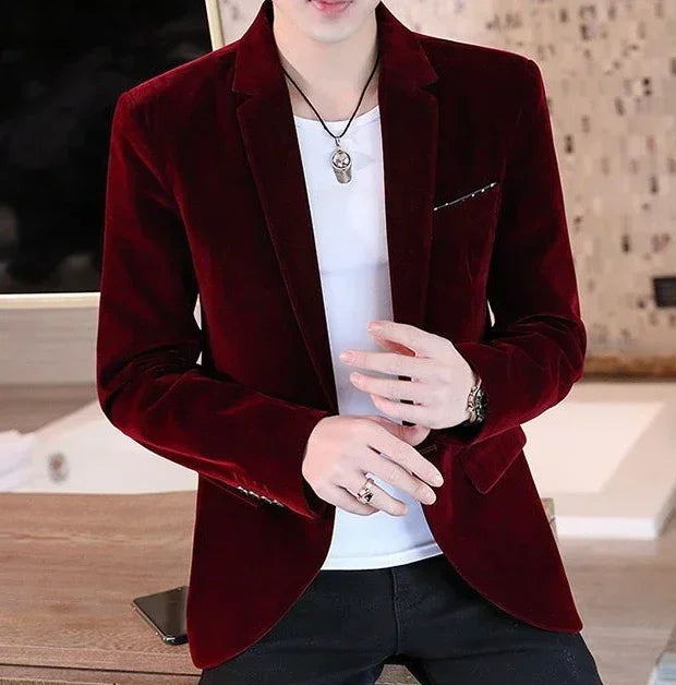 Male Blazer Slim Fit Men's Suit Jackets Single Breasted Thin Party Coat Casual Fashion 2024 Luxury Designer Fashionable Summer