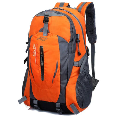 Neutral color backpack for men and women, suitable for mountain climbing trips, with large capacity and multiple colors.