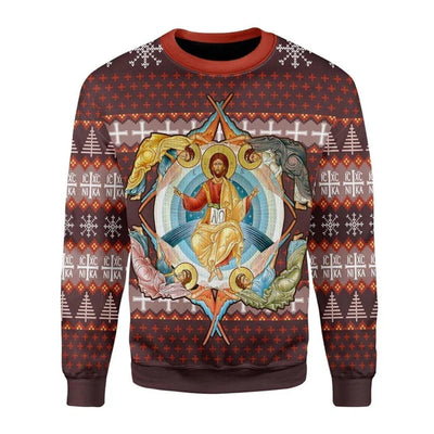 Men Women ugly christmas Sweatshirt Jesus Sweater 3D Printed the Orthodox graphic Sweaters Tops new unisex clothing dropshipping