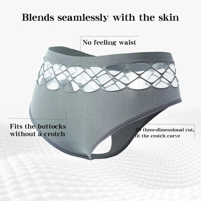 Sexy Women's Thong Panties Mid Waist Hollow G-Strings Lingerie Breathable Nylon Underwear Ladies Thongs Underpants