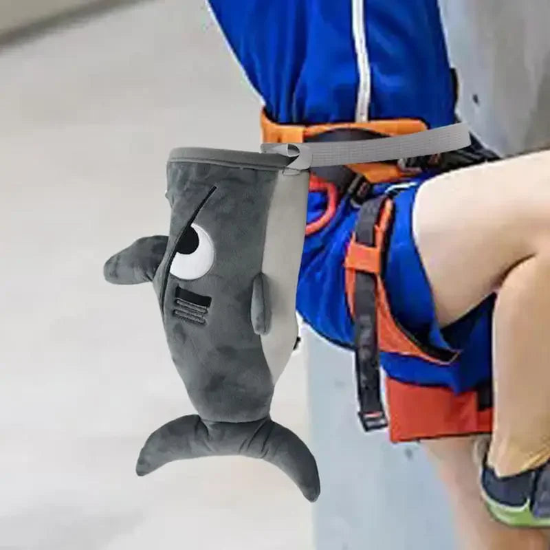 Shark Chalk Bag for Rock Climbing Animal Bouldering Chalk Bag Rock Climbers Gyming Sports Chalk Pouch for Weight Lifting Gym ﻿