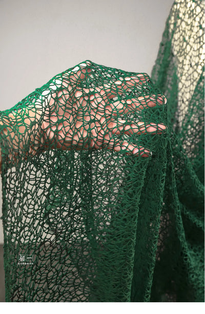 Hollow Out Large Mesh Fabric with Irregular Winding Hook and Flower Texture Creative Dress DIY Clothing Decoration Fabric