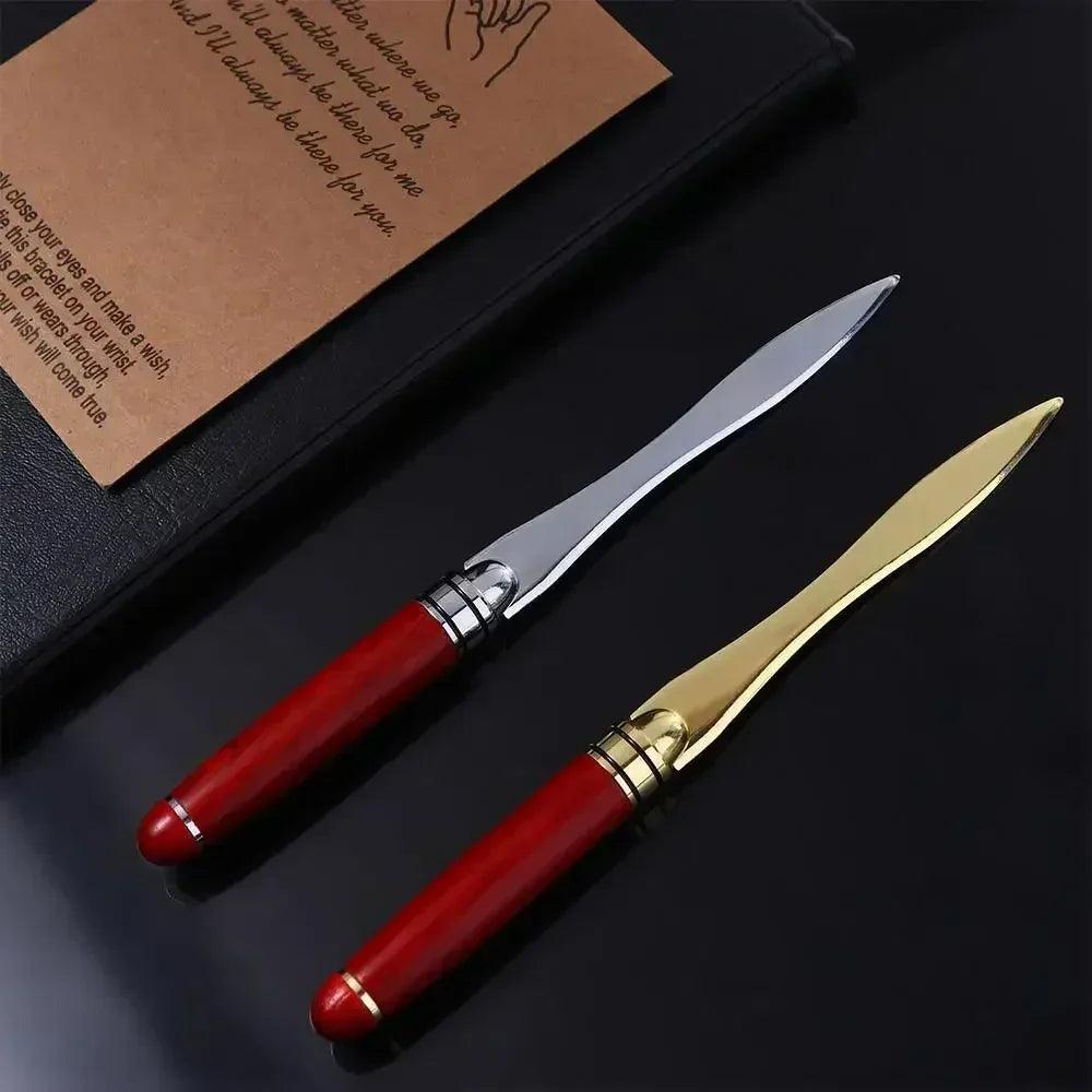 Supplies wooden handle office school student stationery letter opener express cut paper tool envelopes