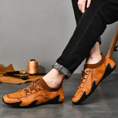 Men Shoes Casual Leather Handmade Men Sneakers Breathable Driving Shoes Designer Men's Loafers Fashion Moccasins Zapatos Hombre