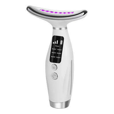 Neck Face Beauty Device 7 Color Light Skin Tighten Reduce Double Chin Anti Wrinkle Facial Lifting Massager