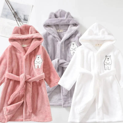 Children's Winter Flannel Cartoon Cute Sleepwear Boys Girls