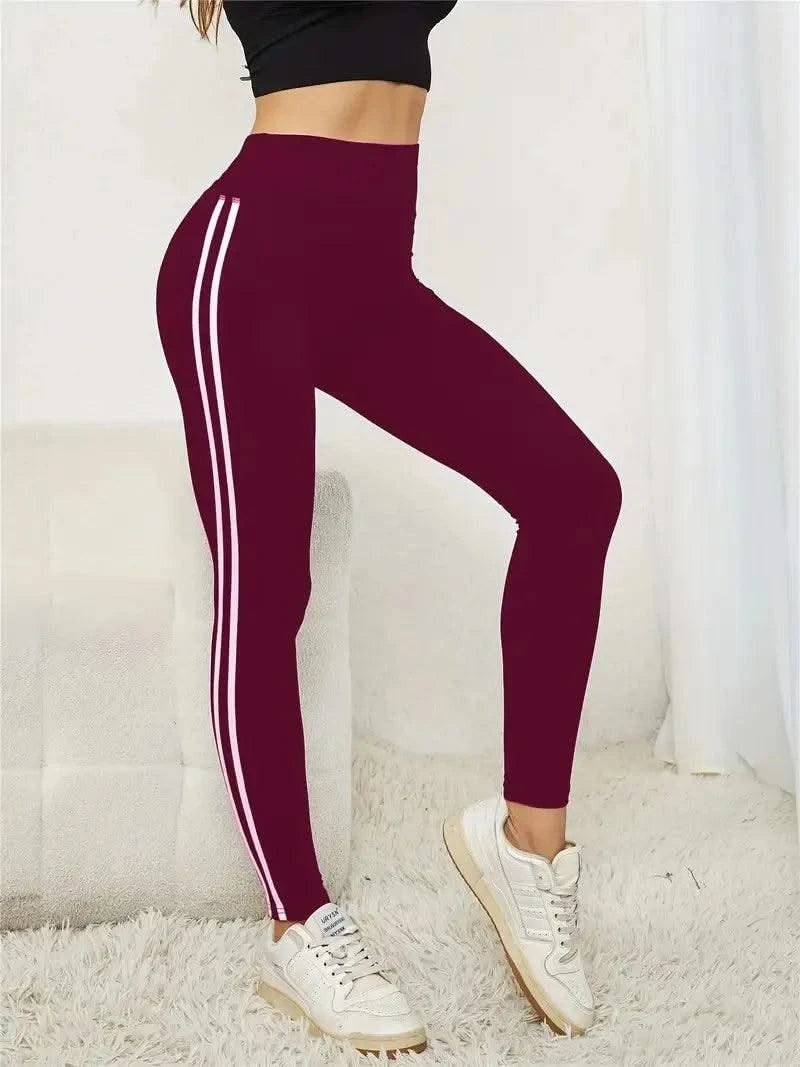 Women Side Stripe Sports Fitness Yoga Leg gings Activewear