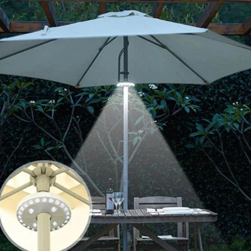 1PC Led Super Bright Patio LED Umbrella Light Outdoor Portable Camping Tent Light Lamp With Hook Garden Lantern Dropshipping