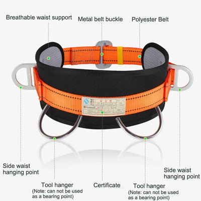 2.1mProfessional Safety Climbing Belt Downhill Harness  Rescue Belay Device Equipment Suitable For Rock Climbing Mountaineering