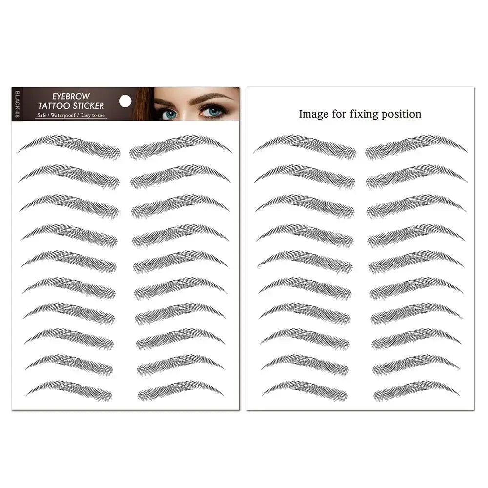 Temporary Tattoos Women Men Water Transfers Decals Simulation Eye Brow Eyebrow Stickers 6D Eyebrow Tattoos Stickers